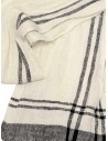 Vlas Blomme sciarpa bianca a quadri neri in lino 144024 02 prezzo