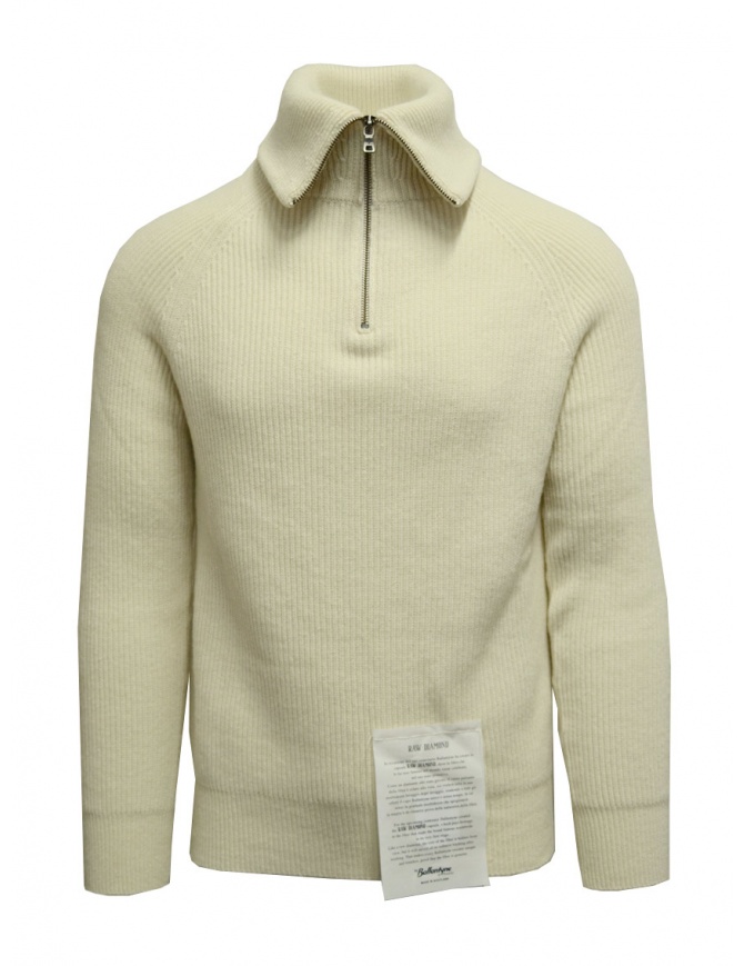 Onderhoudbaar erger maken Heb geleerd Ballantyne Raw Diamond men's white turtleneck sweater with zip