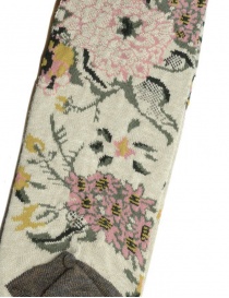 Kapital beige floral socks with transparent rhombus socks price