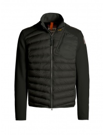Mens jackets online: Parajumpers Jayden sycamore down jacket with fleece sleeves