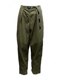 Kapital khaki ripstop trousers with side buttons online