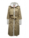 Parajumpers Ronney white and cappuccino quilted trench coat buy online PWJCKOS32 RONNEY CAPPUCCINO 509