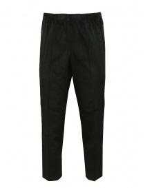 Mens trousers online: Cellar Door Bandel trousers in black ribbed velvet