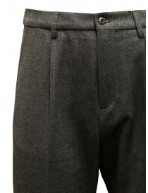 Cellar Door Chino asphalt grey wool trousers mens trousers buy online