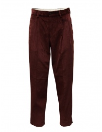 Pantaloni uomo online: Cellar Door Modlu pantaloni in velluto a coste porpora