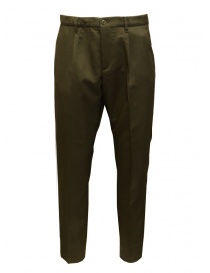 Mens trousers online: Cellar Door Chino khaki green trousers