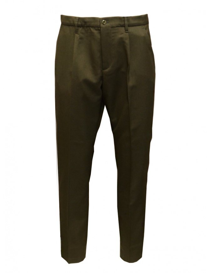 Cellar Door Chino khaki green trousers CHINO MW148 78 BOTTIGLIA