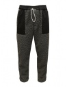 Cellar Door grey and black plush trousers buy online PELO IQ122 97 ASFALTO