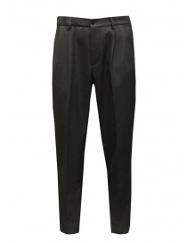 Pantaloni uomo online: Cellar Door Modlu pantalone grigio asfalto con le pinces