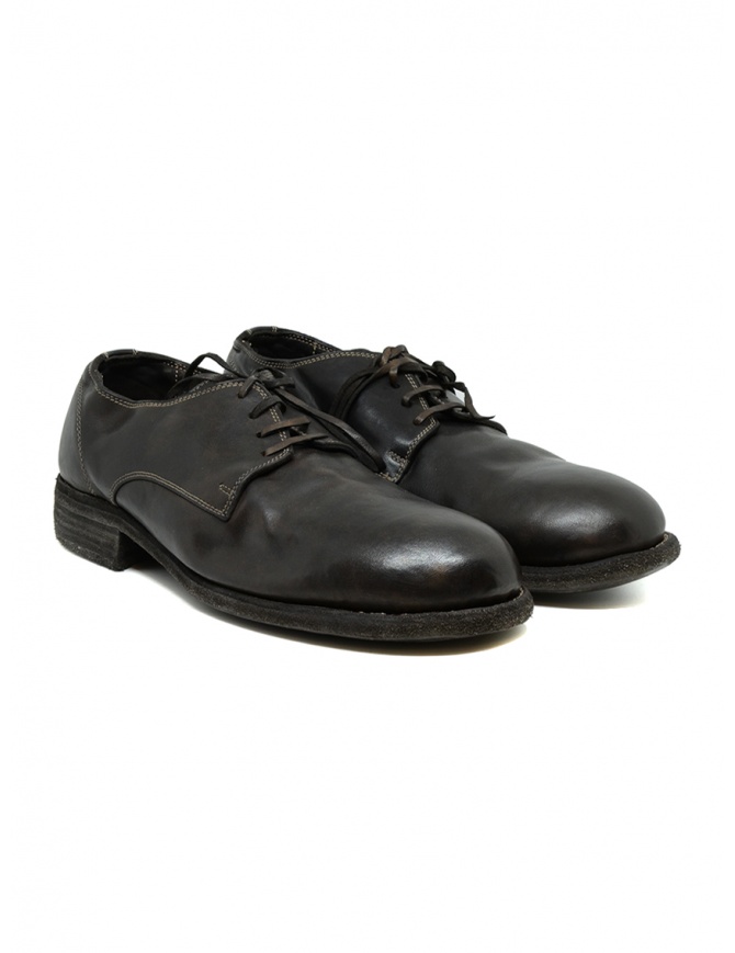 Guidi 992 dark brown horse leather shoes