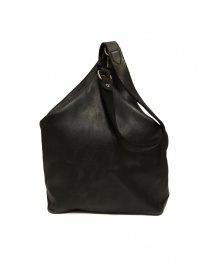 Guidi BK2 shoulder bucket bag in black horse leather online