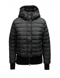 Womens jackets online: Parajumpers Oceanis 411 black down jacket with wool sides