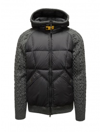 Parajumpers Thick gray down jacket with wool sleeves online