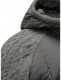 Parajumpers Thick gray down jacket with wool sleeves