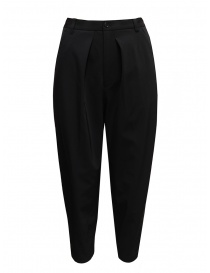 Zucca pantalone nero lucido con le pince online