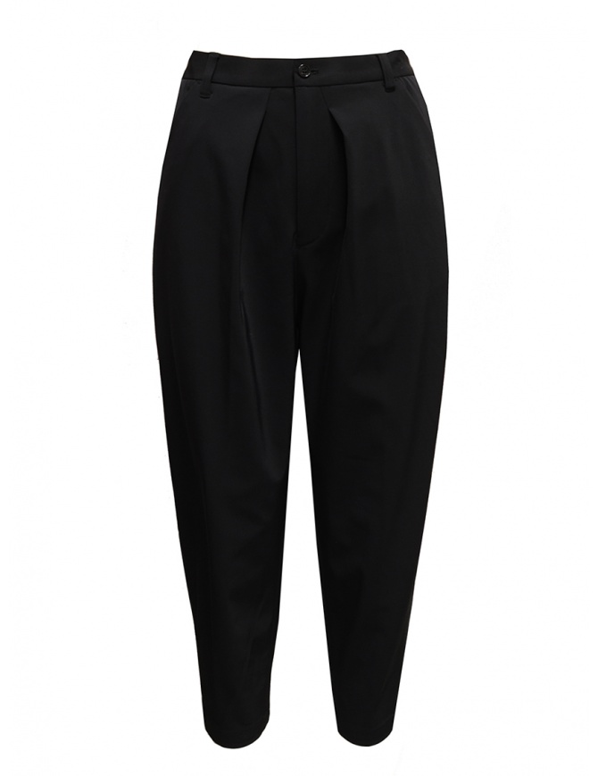 Zucca black shiny trousers with pleats ZU09FF265 26 BLACK