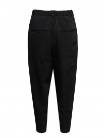 Zucca pantalone nero lucido con le pince