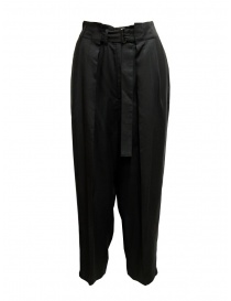 Zucca matt black trousers with pleats ZU09FF108 25 BLACK order online