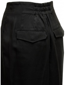 Zucca matt black trousers with pleats womens trousers buy online