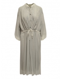Zucca long veiled dress in fog grey online