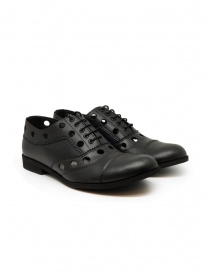Womens shoes online: Zucca perforated lace-up shoes in black