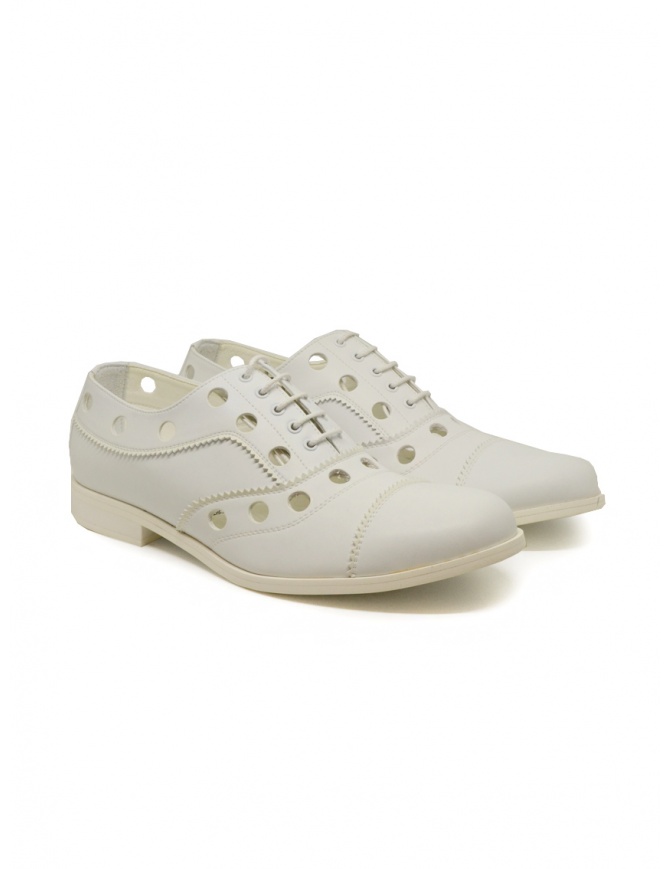 Zucca scarpe stringate bianche traforate ZU17AJ409 01 WHITE calzature donna online shopping