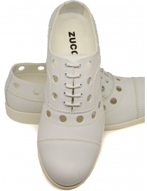 Zucca perforated lace-up shoes in white