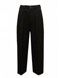 Zucca wide trousers with pleats in black online