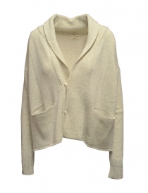 Cardigan donna online: Ma'ry'ya cardigan in lana color bianco grezzo