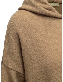 Ma'ry'ya hooded sweater in beige wool womens knitwear buy online