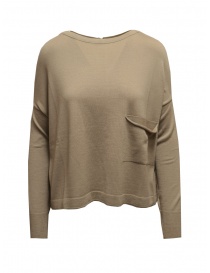 Womens knitwear online: Ma'ry'ya boxy sweater in walnut merino wool