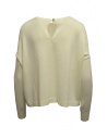 Ma'ry'ya sweater in white merino wool with front pocket shop online womens knitwear
