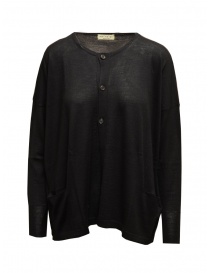 Ma'ry'ya black wool sweater with buttons YFK075 11BLACK