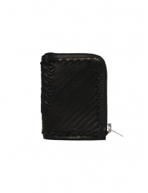 Guidi W7_RC coin purse in black embroidered leather W7_RC KANGAROO FG BLKT order online