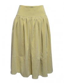 Womens skirts online: Sara Lanzi banana-colored corduroy skirt