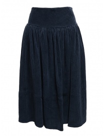 Womens skirts online: Sara Lanzi blue corduroy skirt