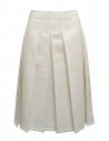 Sara Lanzi white pleated A-line skirt buy online 03C.01 MILK