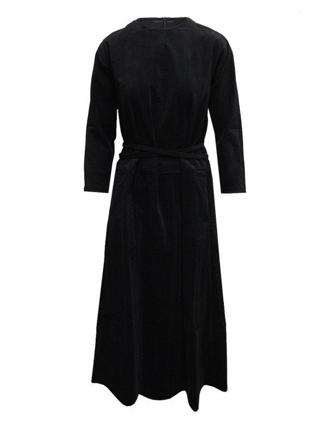 Sara Lanzi black corduroy tunic dress