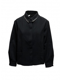 Giacche donna online: Sara Lanzi giacchina nera con colletto profilato bianco