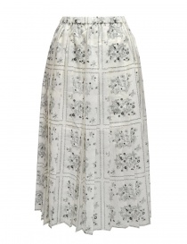 Sara Lanzi white pleated skirt with black flowers 03F.29 WILD BERRY PR order online