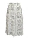Sara Lanzi white pleated skirt with black flowers buy online 03F.29 WILD BERRY PR