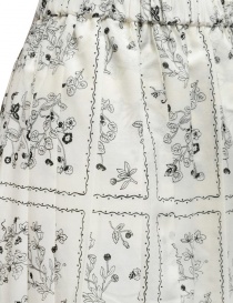 Sara Lanzi white pleated skirt with black flowers price