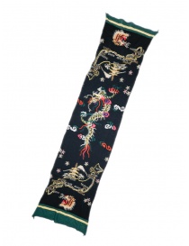 Kapital Happy black wool scarf with dragon K2110XG522 BLACK order online
