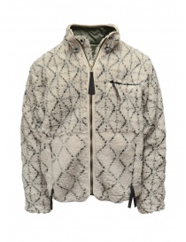 Mens jackets online: Kapital Do-Gi Sashiko Boa reversible blouson jacket in fleece