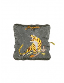 Kapital giacca bomber-cuscino khaki con tigre ricamata