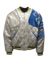 Kapital bomber jacket / pillow in grey rayon and blue velvet buy online K2110LJ066 BLUE