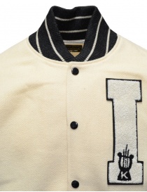 Kapital I-Five Varsity wool bomber jacket with leather sleeves mens jackets price