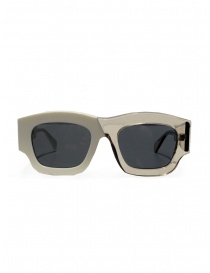 Occhiali online: Kuboraum C8 occhiali da sole oversize bianchi e trasparenti