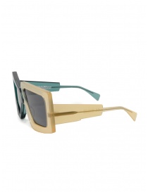 Kuboraum X10 occhiali da sole oversize verdi/arancioni