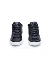 Leather Crown EARTH sneakers alte in pelle nera calzature uomo acquista online